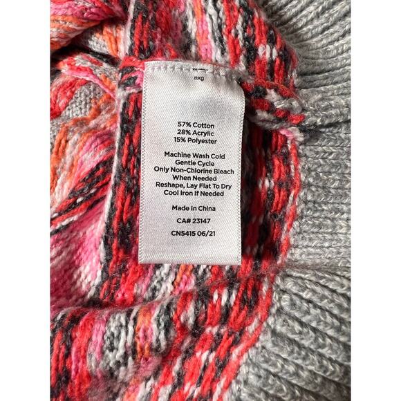 NWT Talbots Ski Sweater Multiple‎ Colors, Size XS Cotton Mix - Picture 4 of 5